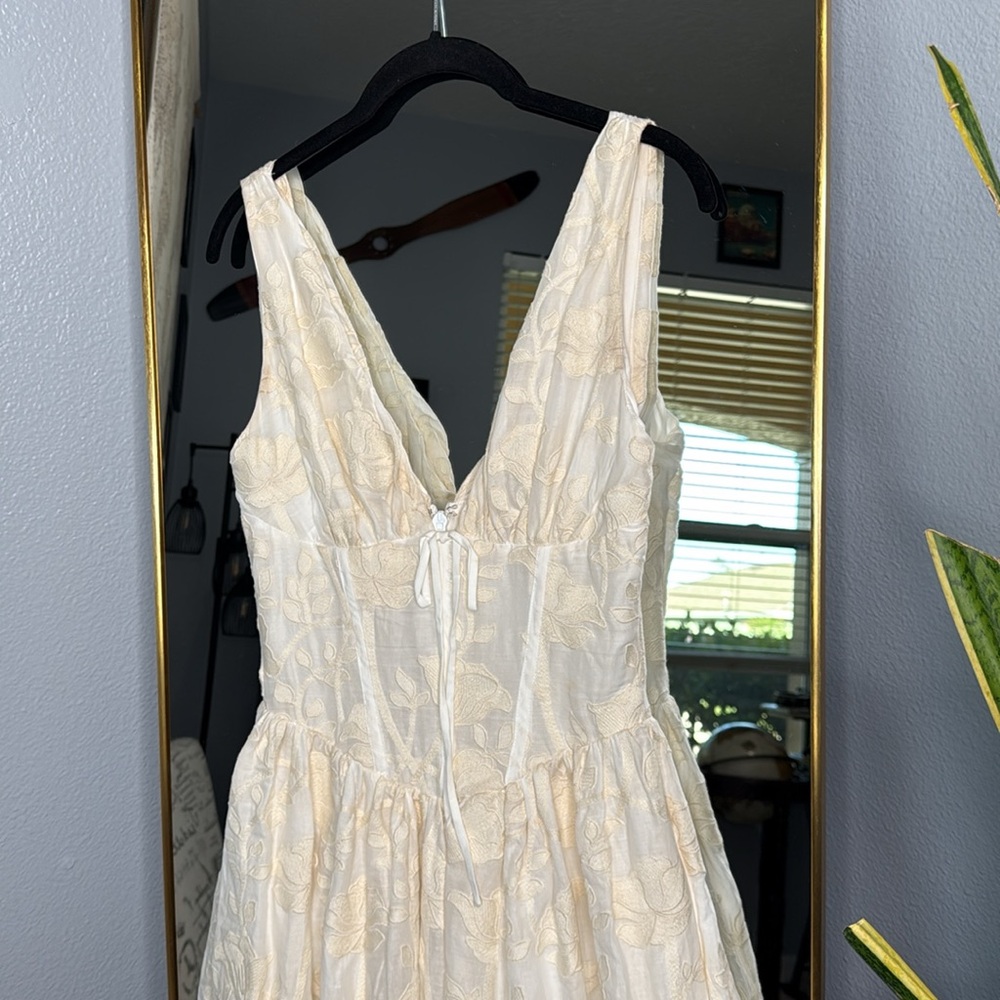 House of CB 'Emmelina' Vintage Ivory Floral Embroidered Corset Sundress NWOT - Picture 7 of 9